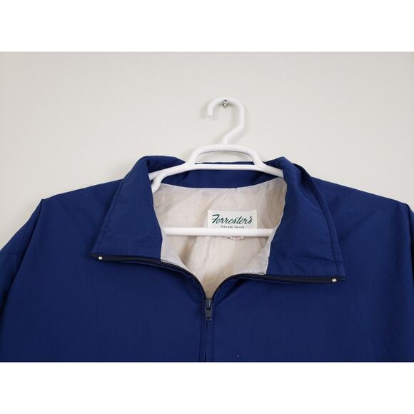 (J5) Vtg Forrester’s Golf Jacket Mens Size XXL Gorte Windbreaker Blue USA - Picture 5 of 12